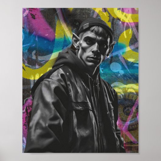 Urban Graffiti Elf Poster (Vorne)