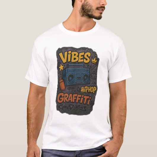 Urban Graffiti Energy – Vibrant Streetwear Art Des T-Shirt (Vorderseite)