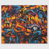 Urban Graffiti Explosion Geschenkpapier (Flach)