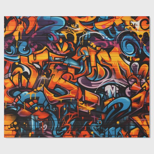 Urban Graffiti Explosion Geschenkpapier (Flach)