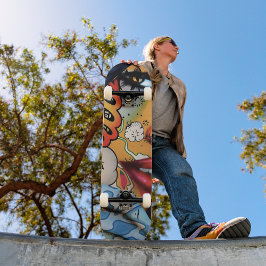 Urban Graffiti Girl Art Skateboard