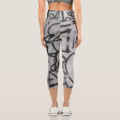 Urban Graffiti Gray Style Capri Leggings (Rückseite)