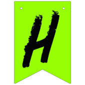 Urban Graffiti Green Black Happy Birthday Wimpelkette (Zweite Fahne)