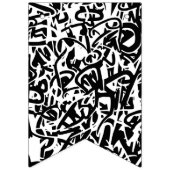 Urban Graffiti Green Black Happy Birthday Wimpelkette (Erste Fahne)