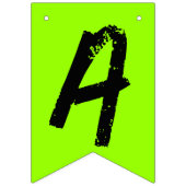 Urban Graffiti Green Black Happy Birthday Wimpelkette (Dritte Fahne)