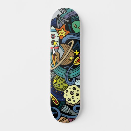 Urban Graffiti Illustration Skateboard (Vorderseite)