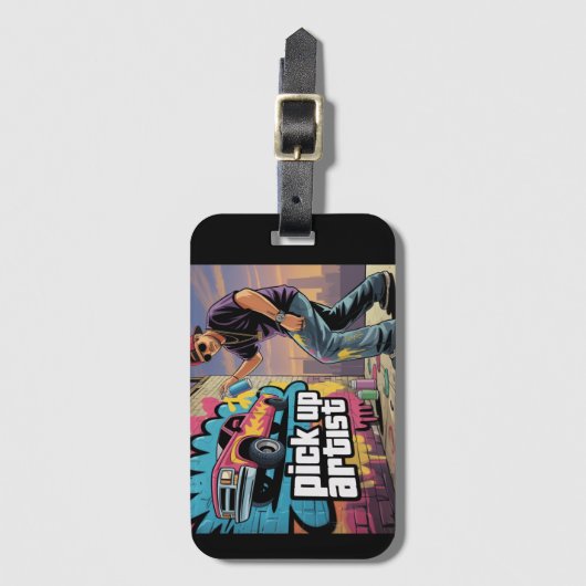 Urban Graffiti & Lieferwagen Artist Gepäckanhänger (Vorderseite Vertikal)