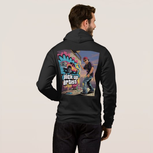 Urban Graffiti & Lieferwagen Artist Hoodie (Schwarz voll)