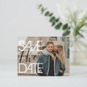 Urban Graffiti | Modernes Script-Foto Save the Dat Postkarte (Stehend Vorderseite)