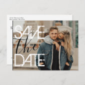 Urban Graffiti | Modernes Script-Foto Save the Dat Postkarte (Vorne/Hinten)