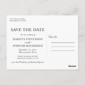 Urban Graffiti | Modernes Script-Foto Save the Dat Postkarte (Rückseite)