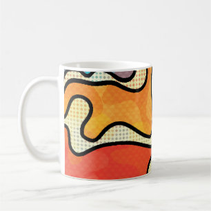 Urban Graffiti: Nahtlose Kunsttextur. Kaffeetasse