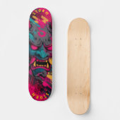 Urban Graffiti Oni Mask - Anpassbare Skate Deck Skateboard (Vorderseite)