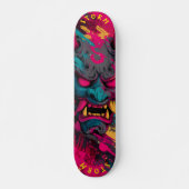 Urban Graffiti Oni Mask - Anpassbare Skate Deck Skateboard (Vorne)