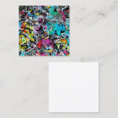 Urban Graffiti Planner Quadratische Visitenkarte (Vorne/Hinten)