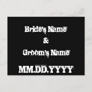 Urban Graffiti Save the Date Postcard Ankündigungspostkarte