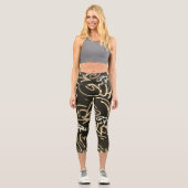 Urban Graffiti Sepia Style Capri Leggings (Vorderseite)
