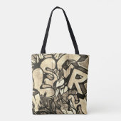 Urban Graffiti Sepia Style Tote Bag Tasche (Rückseite)