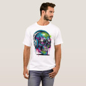 Urban Graffiti Skull DJ T-Shirt (Vorne ganz)