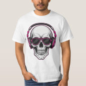 Urban Graffiti Skull DJ T-Shirt (Vorderseite)