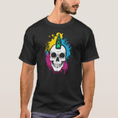 Urban Graffiti Skull mit Mohawk T-Shirt (Vorderseite)