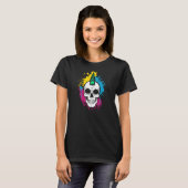 Urban Graffiti Skull mit Mohawk T-Shirt (Vorne ganz)