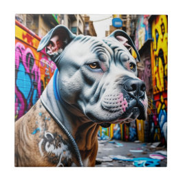 Urban Graffiti Street Art City Pitbull Lover Fliese