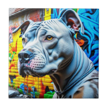 Urban Graffiti Street Art City Pitbull Lover