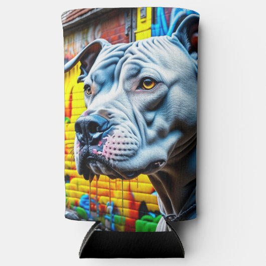 Urban Graffiti Street Art City Pitbull Lover Selters Dosenkühler (Vorderseite)