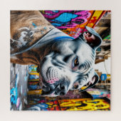 Urban Graffiti Street Art City Pitbull Puzzle (Horizontal)