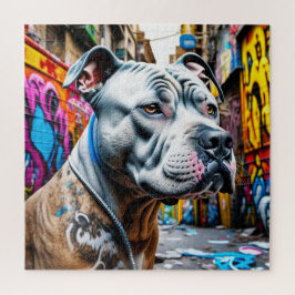 Urban Graffiti Street Art City Pitbull Puzzle
