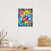 Urban Graffiti Street Art: Coole und Funky Designs Poster (Küche)