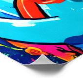 Urban Graffiti Street Art: Coole und Funky Designs Poster (Ecke)