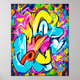 Urban Graffiti Street Art: Coole und Funky Designs Poster