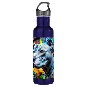 Urban Graffiti Street Art Pitbull Edelstahlflasche