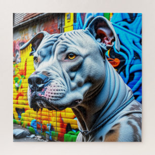 Urban Graffiti Street Art Pitbull Puzzle