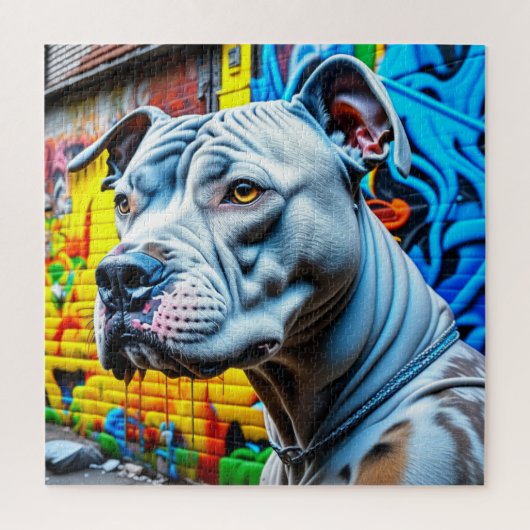 Urban Graffiti Street Art Pitbull Puzzle (Vertikal)