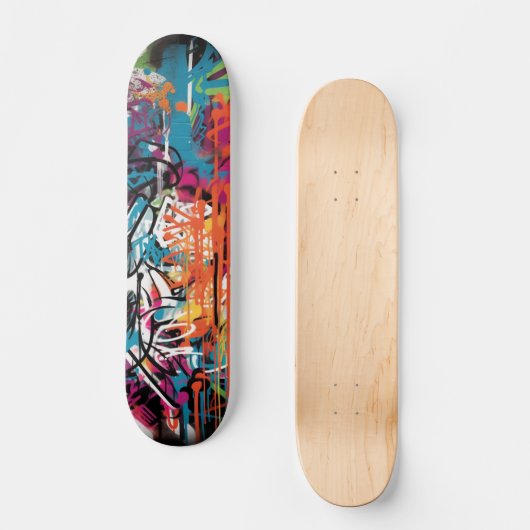 Urban Graffiti Street Art Skateboard (Vorderseite)