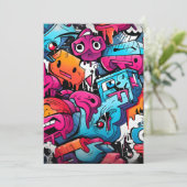 Urban Graffiti Street Art Splash Ankündigung (Stehend Vorderseite)