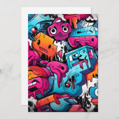 Urban Graffiti Street Art Splash Ankündigung (Vorne/Hinten)