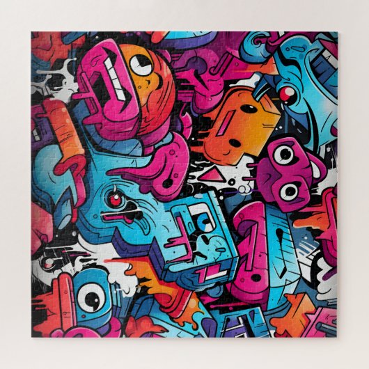Urban Graffiti Street Art Splash Puzzle (Horizontal)