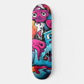 Urban Graffiti Street Art Splash Skateboard (Vorderseite)
