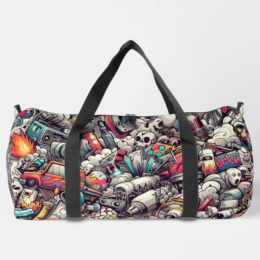 Urban Graffiti Style Duffle Bag (Rückseite)