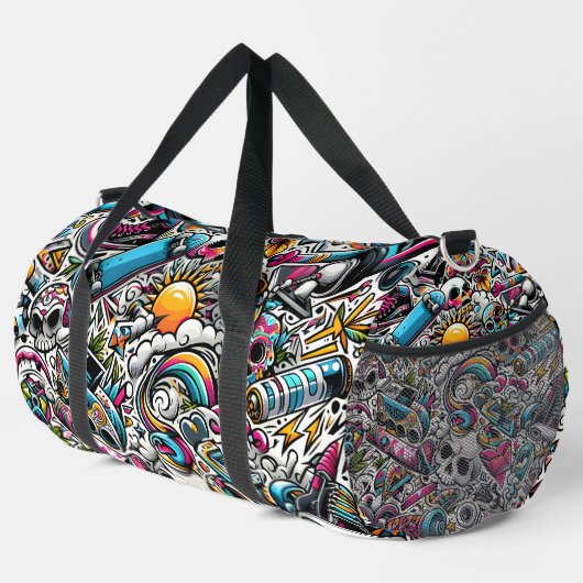 Urban Graffiti Style Duffle Bag (Rechte Ecke)