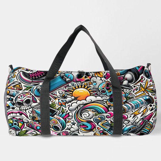 Urban Graffiti Style Duffle Bag (Rückseite)
