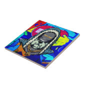 Urban Graffiti Vibes - Cooler Rap Style Bulldog Fliese (Seite)