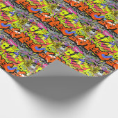 Urban Graffiti: Vintage Kunstmauer Geschenkpapier (Ecke)