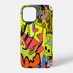 Urban Graffiti: Vintage Kunstmauer iPhone 12 Hülle