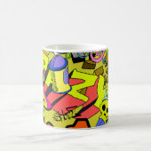 Urban Graffiti: Vintage Kunstmauer Kaffeetasse (Mittel)