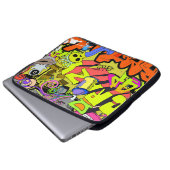 Urban Graffiti: Vintage Kunstmauer Laptopschutzhülle (Vorne Knopf)